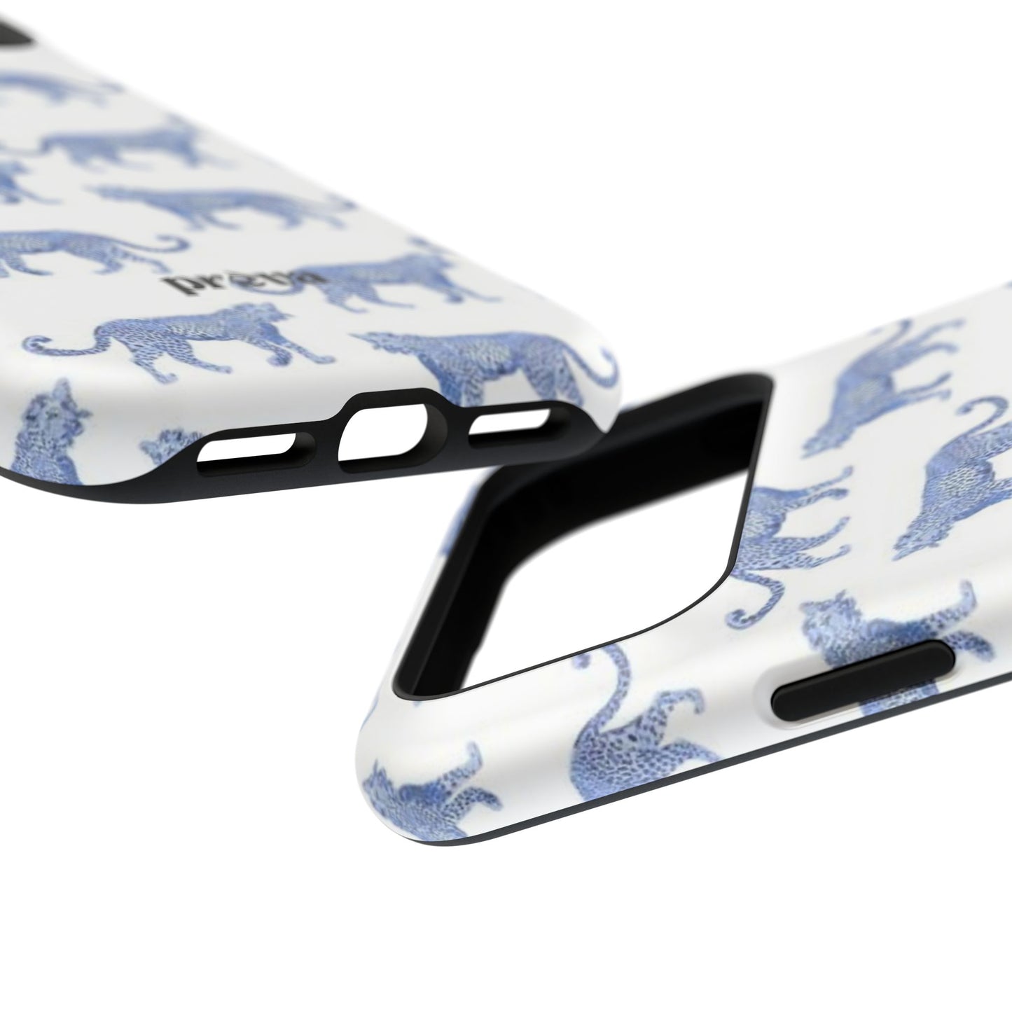 Blue Leopard Pattern Phone Case