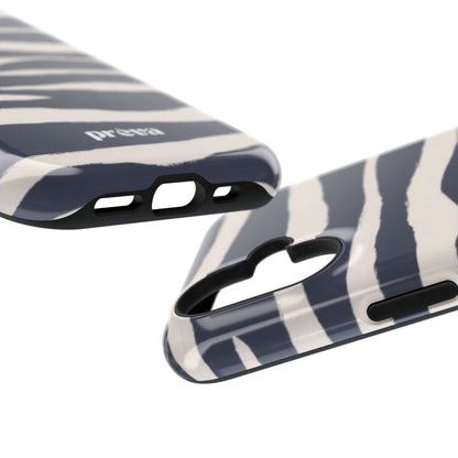 Navy & Cream Zebra Phone Case