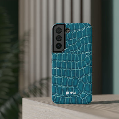 Teal Croc Phone Case