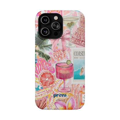 Pink Cocktail Collage Phone Case
