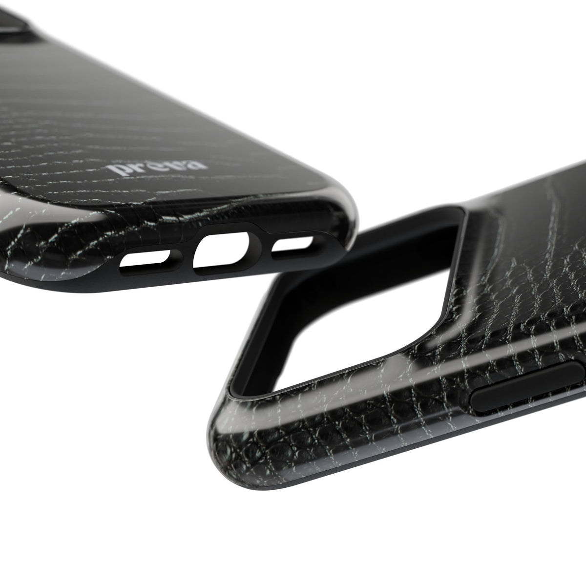 Black Croc Phone Case
