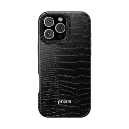 Black Croc Phone Case