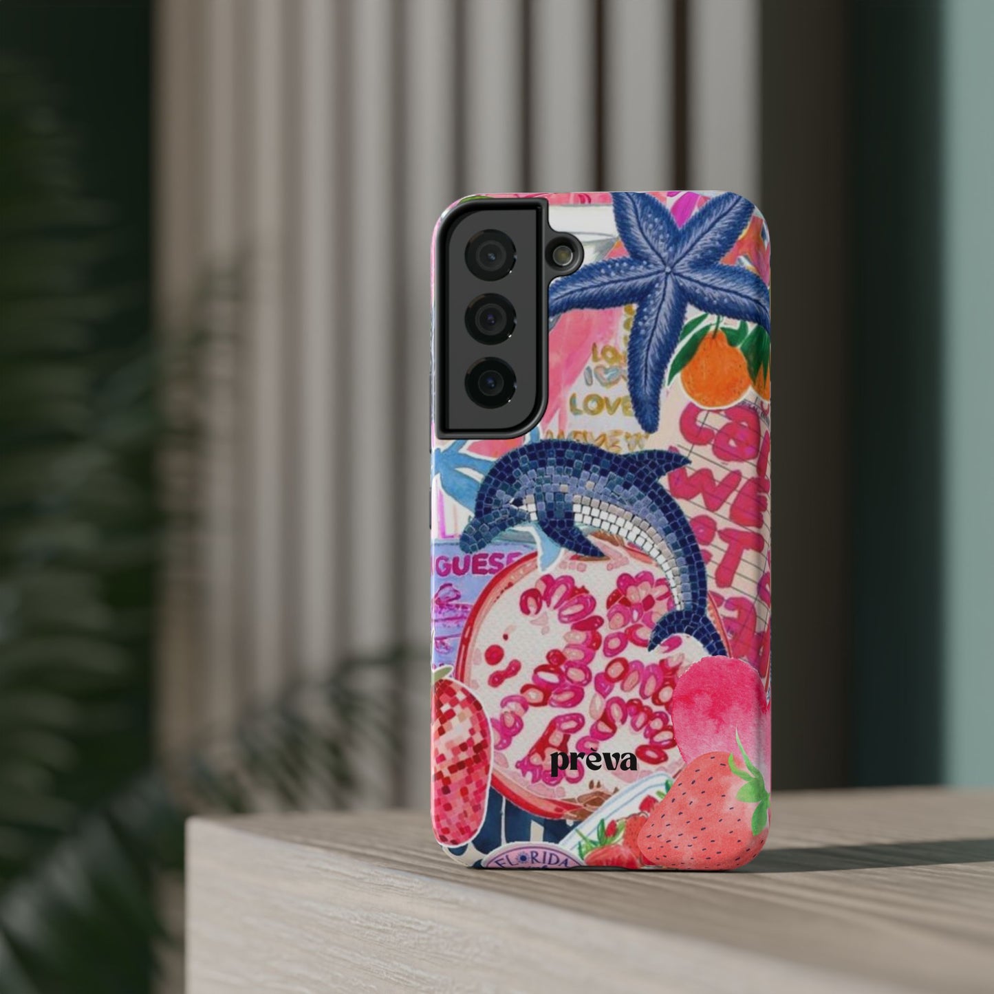 Dolphin Tropics Collage Phone Case