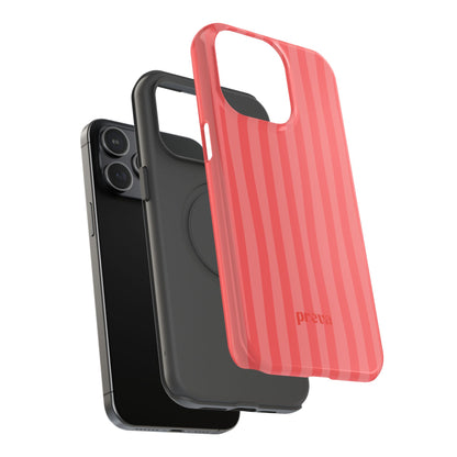 Coral Stipes Phone Case