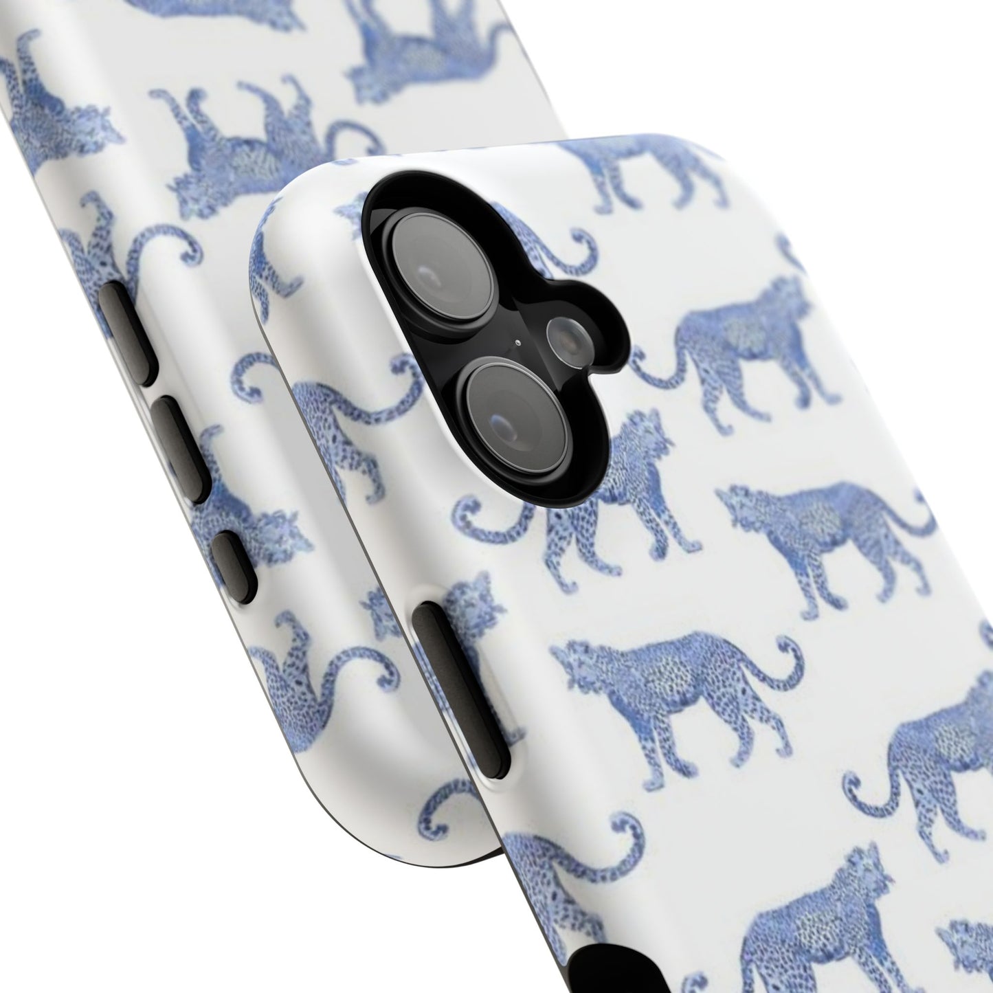 Blue Leopard Pattern Phone Case