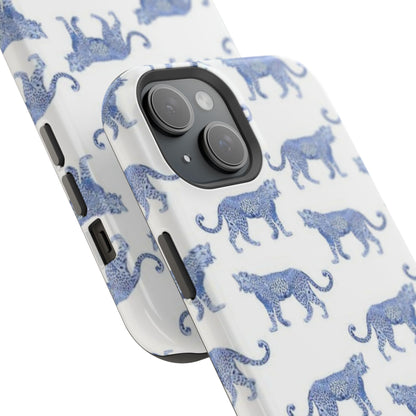 Blue Leopard Pattern Phone Case