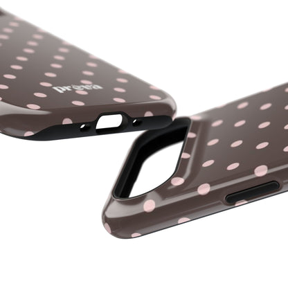 Brown and Pink Polka Dot Phone Case
