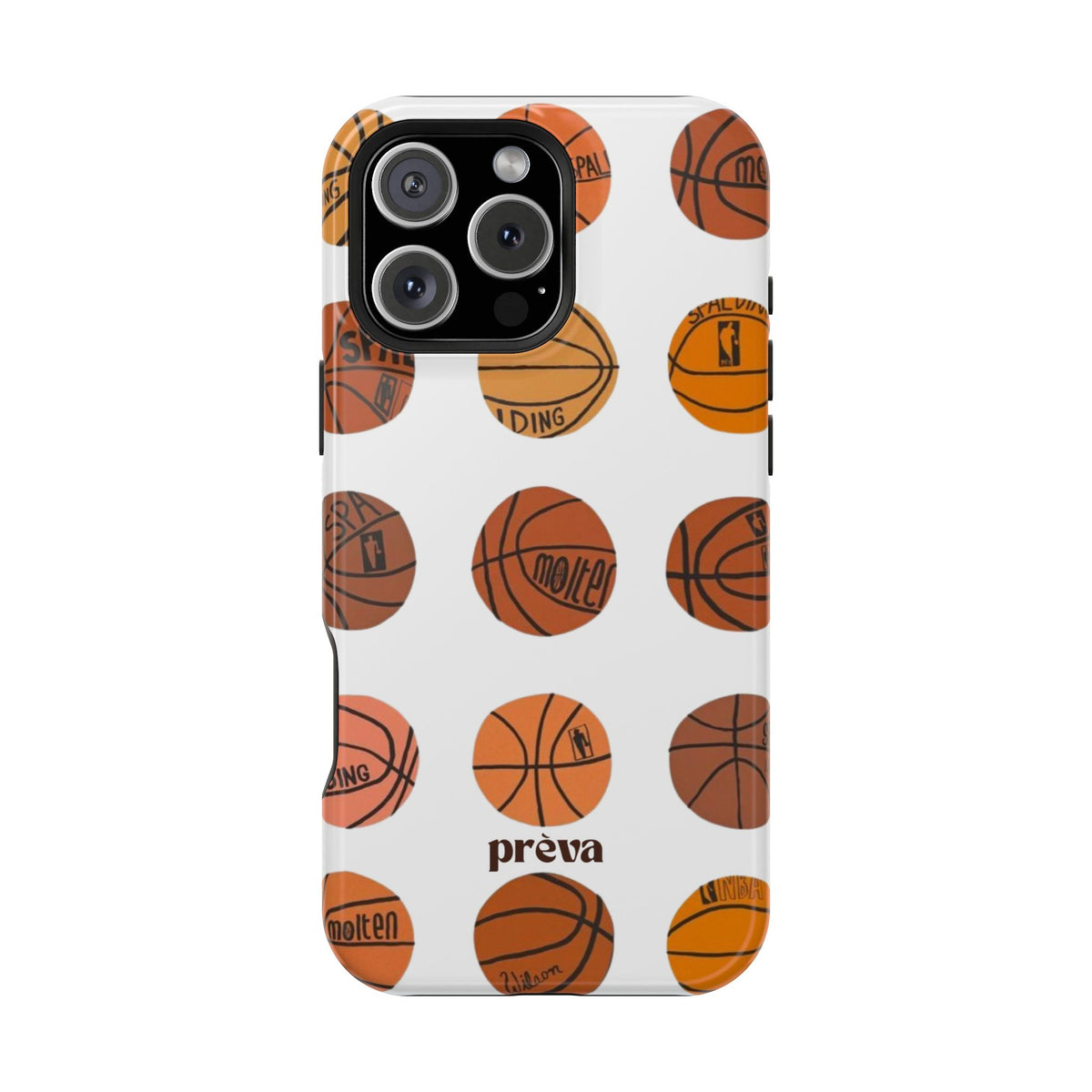 White Basketball Phone Case