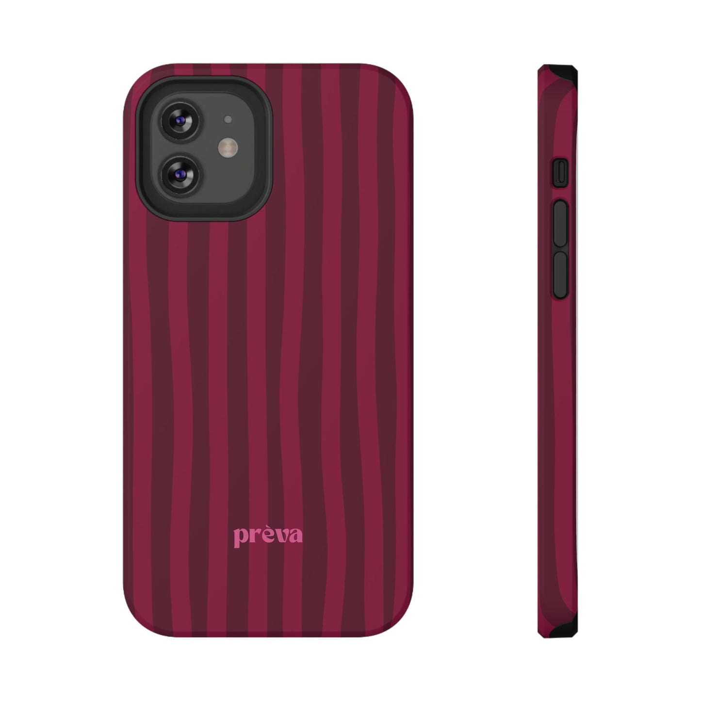 Burgandy Stripes x Ava Dudderar Phone Case