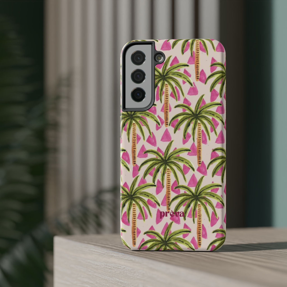 Phone Case — Pink Palm Tree Impact-Resistant Protector