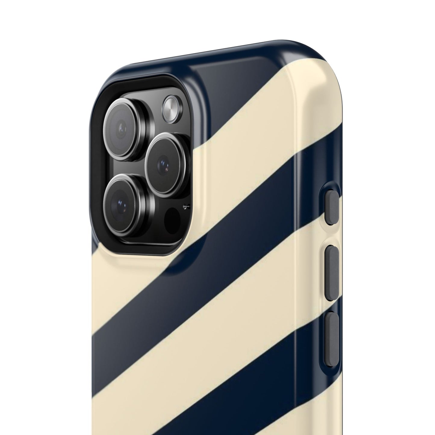 Striped Navy & Cream Phone Case
