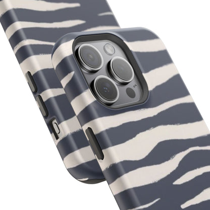 Navy & Cream Zebra Phone Case