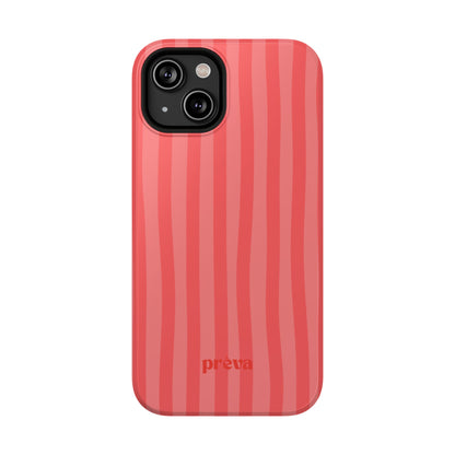 Coral Stipes Phone Case