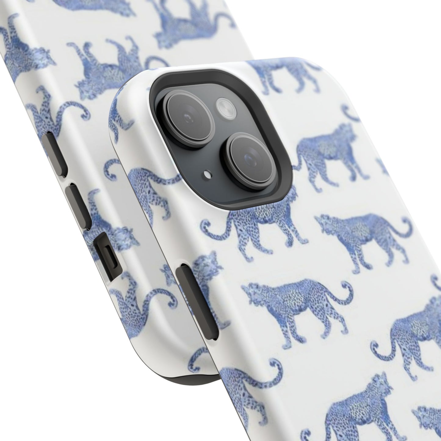 Blue Leopard Pattern Phone Case