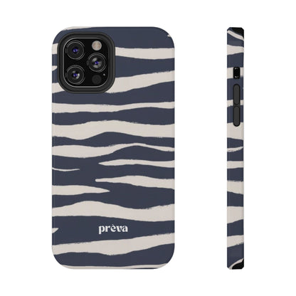 Navy & Cream Zebra Phone Case