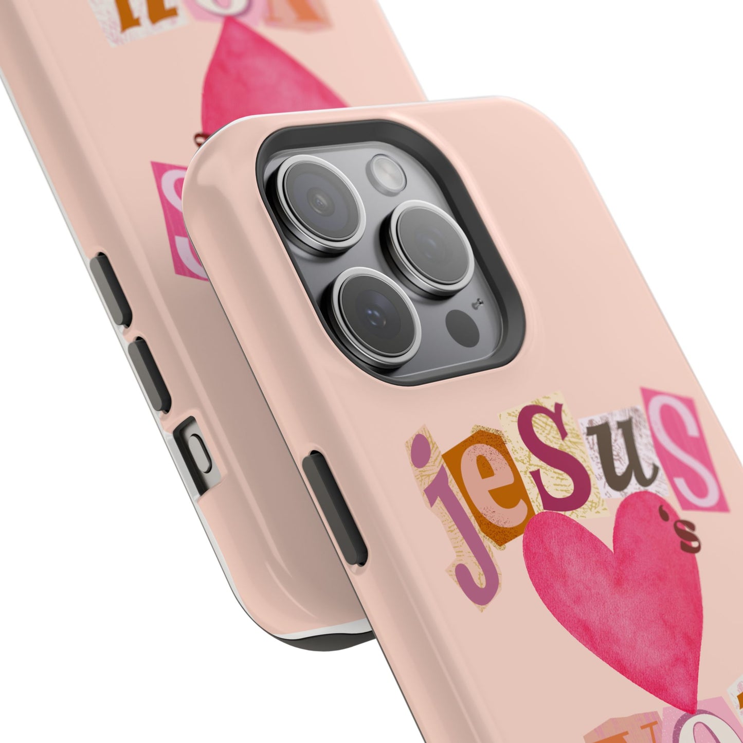Pink Jesus Loves You Phone Case