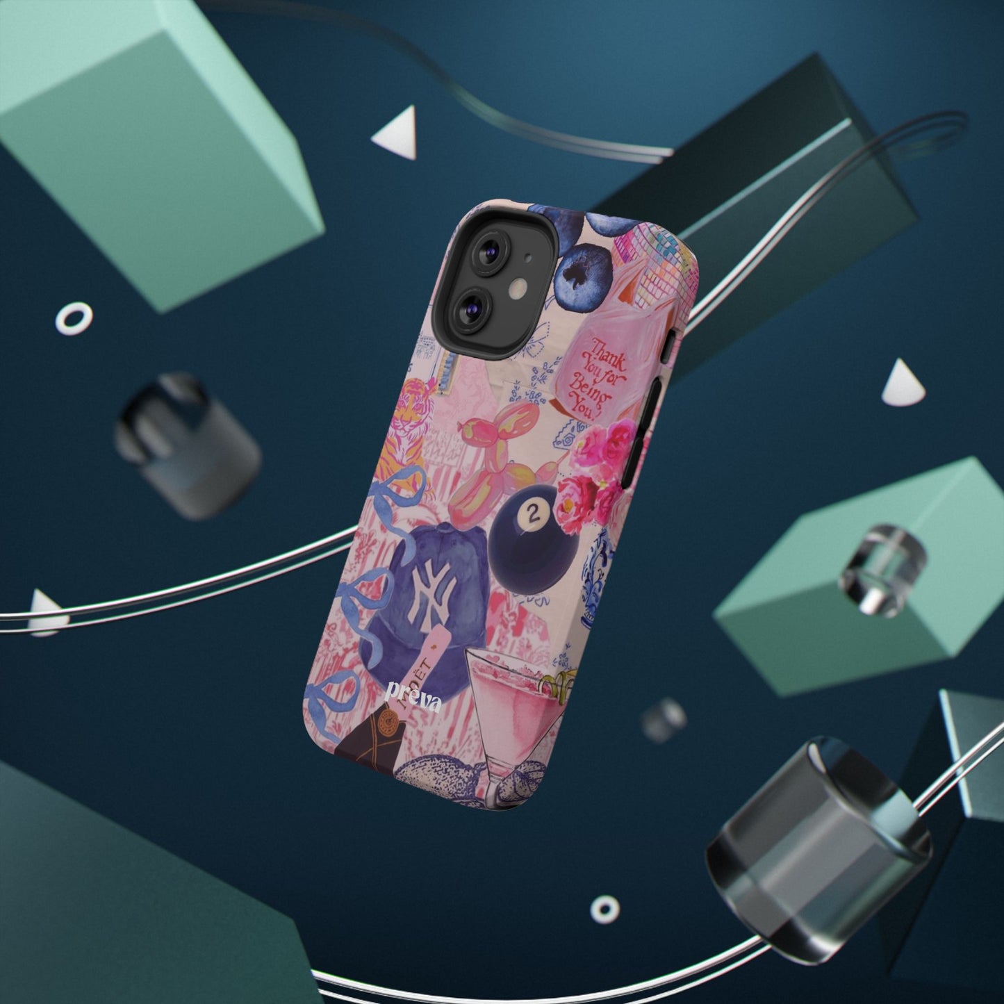 Retro 8 Ball Collage Phone Case