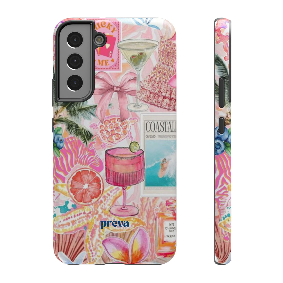 Pink Cocktail Collage Phone Case