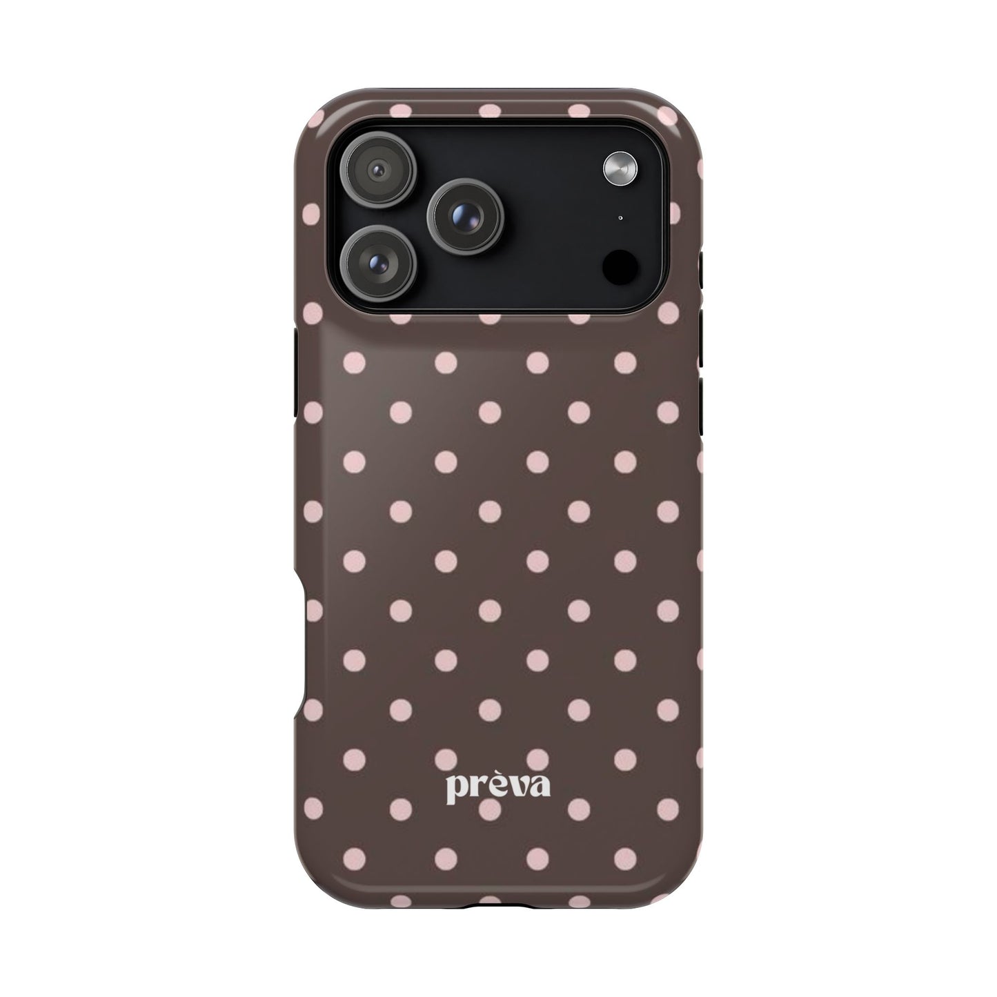 Brown and Pink Polka Dot Phone Case