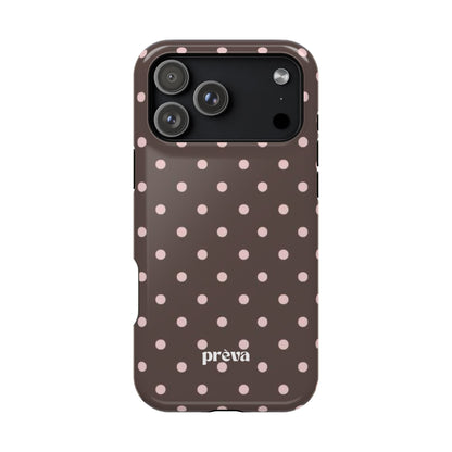 Brown and Pink Polka Dot Phone Case