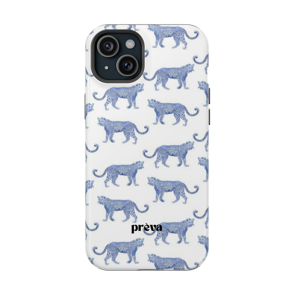 Blue Leopard Pattern Phone Case