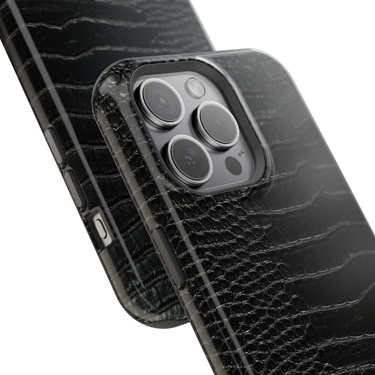 Black Croc Phone Case