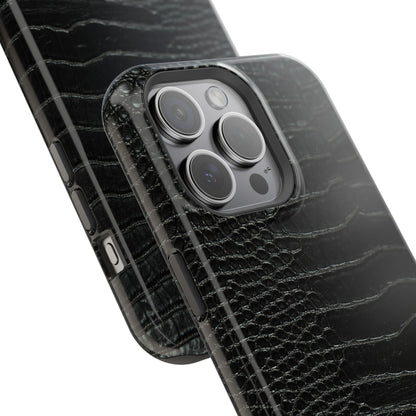 Black Croc Phone Case