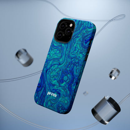 Blue Marble Impact-Resistant Phone Case — Protective Ripple Swirl Design