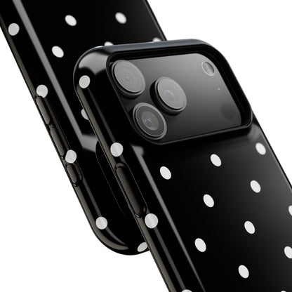 Black with White Polka Dots Phone Case