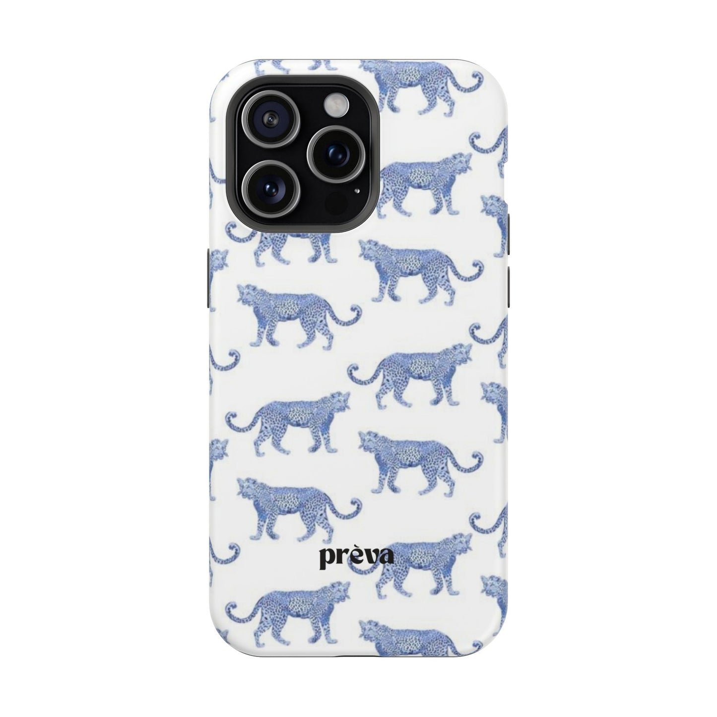 Blue Leopard Pattern Phone Case