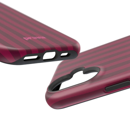 Burgandy Stripes x Ava Dudderar Phone Case