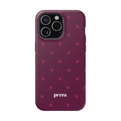 Maroon Polka Dots Phone Case