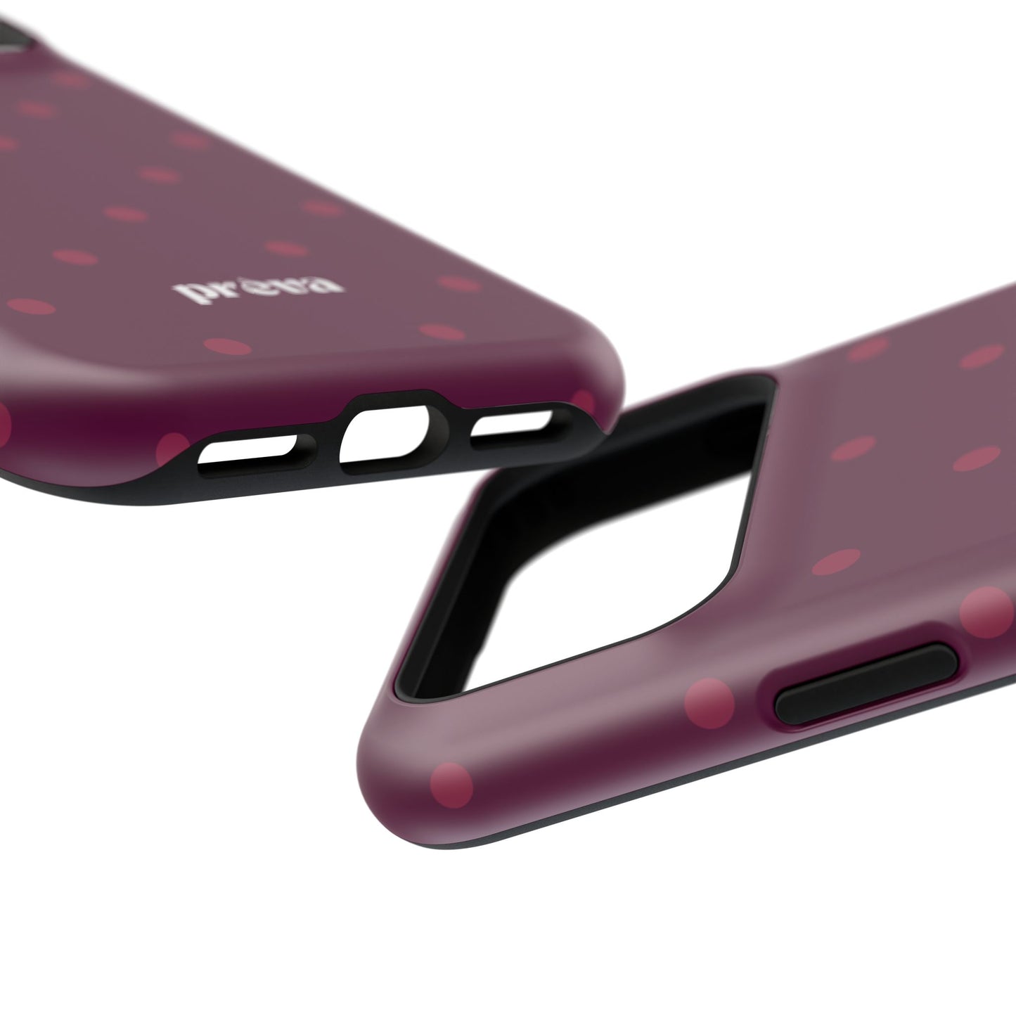 Maroon Polka Dots Phone Case