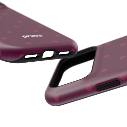 Maroon Polka Dots Phone Case