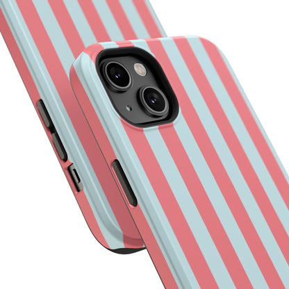 Coral & Teal Stripes Phone Case