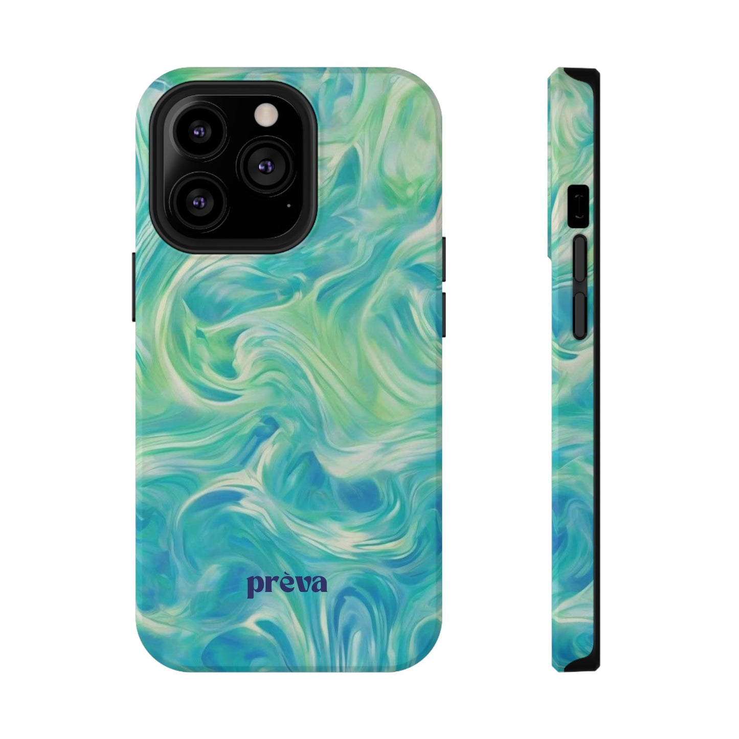 Teal & Green Swirl Phone Case