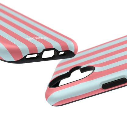 Coral & Teal Stripes Phone Case