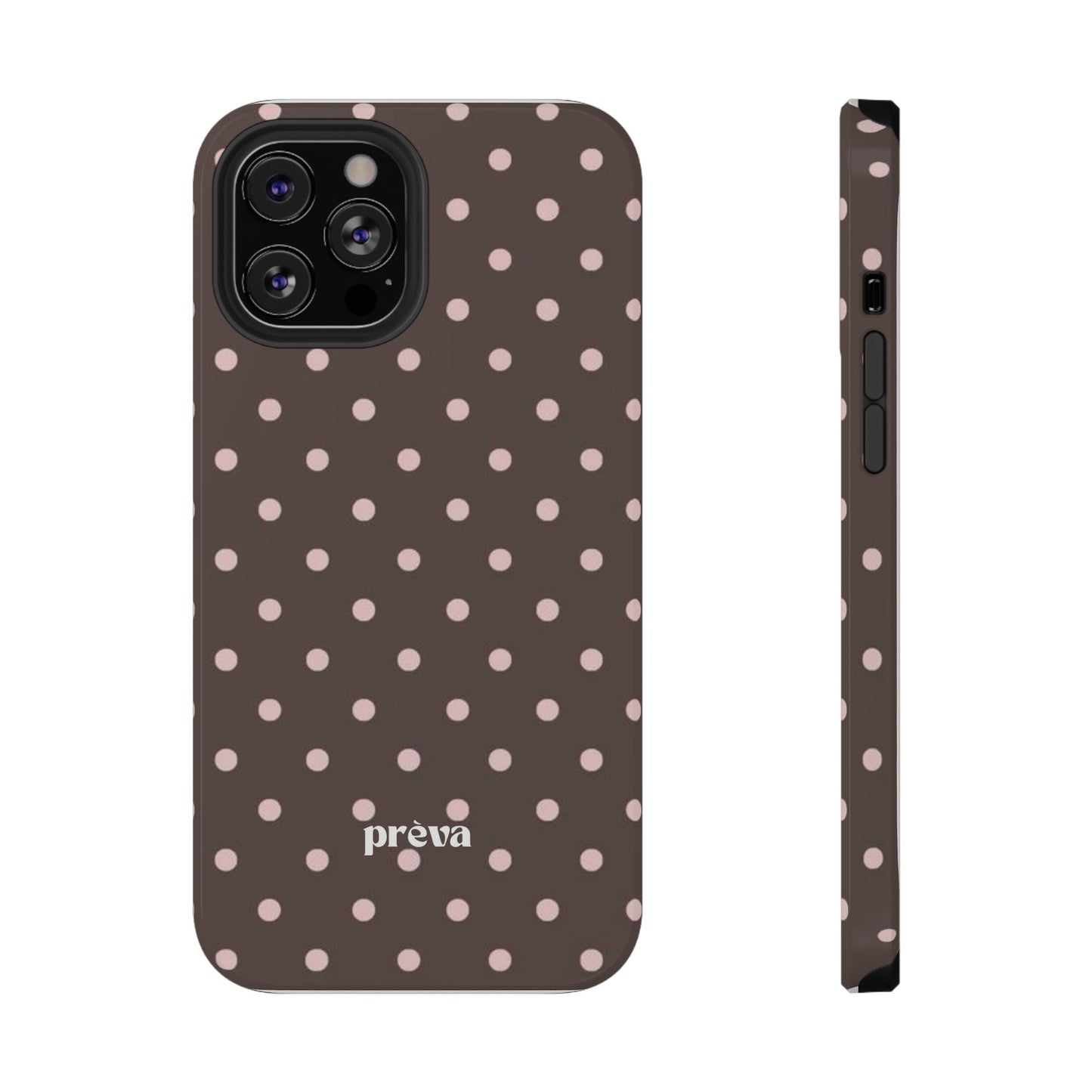 Brown and Pink Polka Dot Phone Case