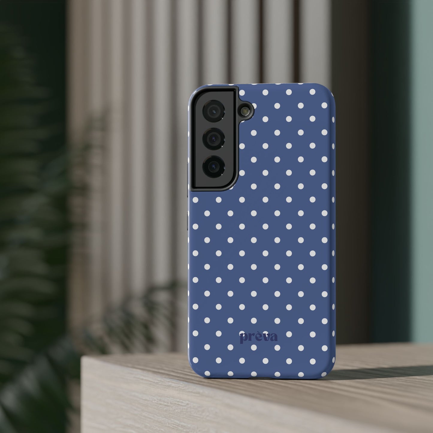 Navy Polka Dot Phone Case