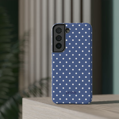 Navy Polka Dot Phone Case
