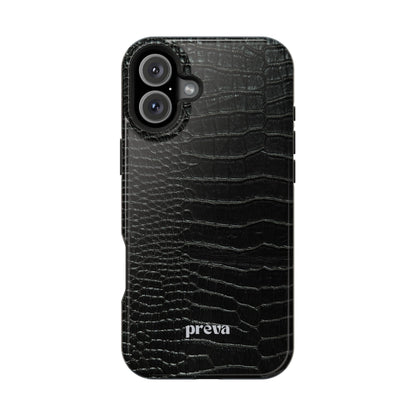 Black Croc Phone Case