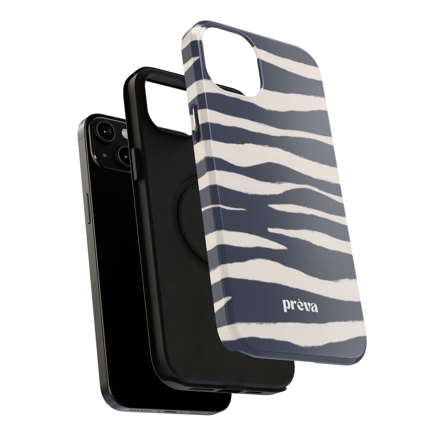 Navy & Cream Zebra Phone Case