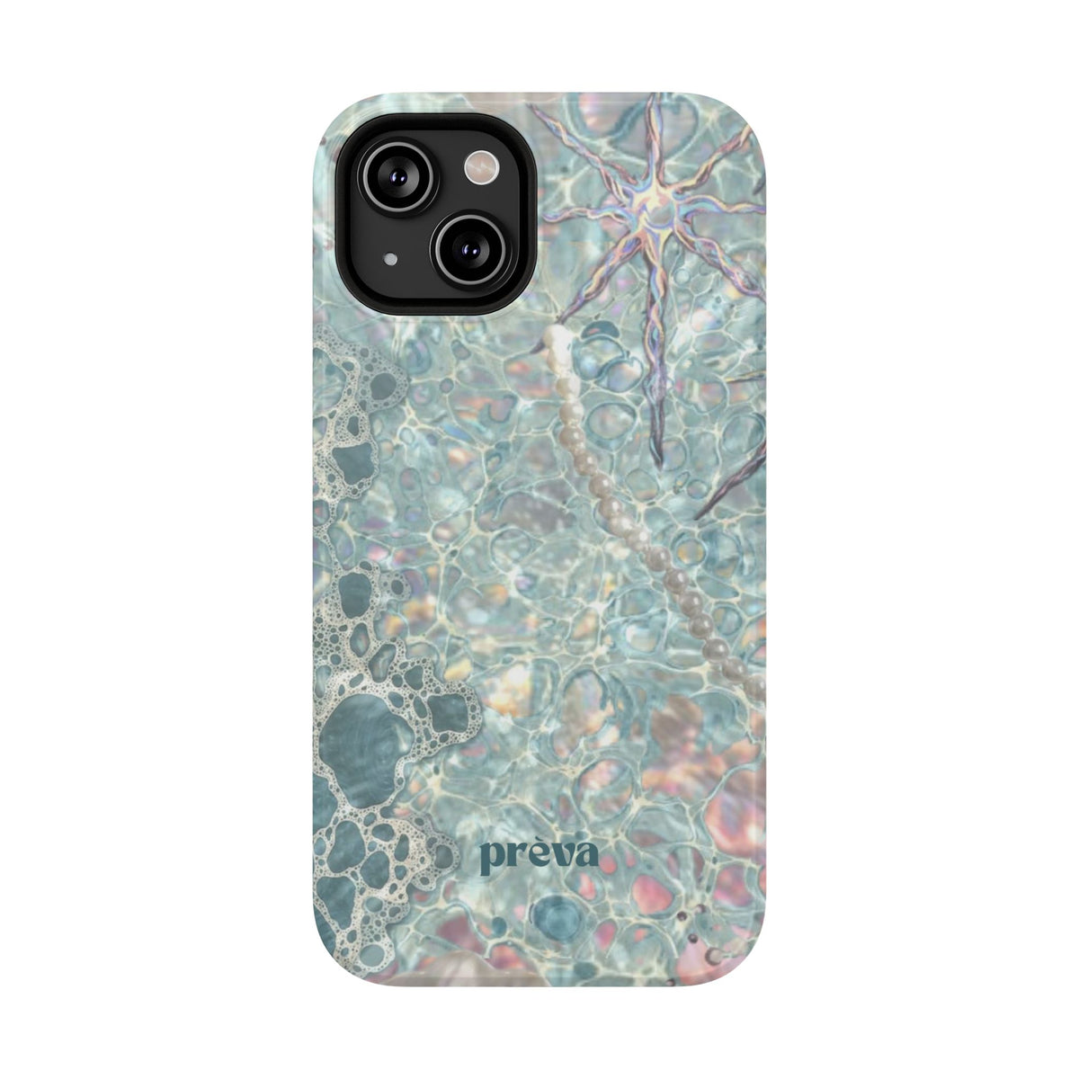 Marbled Seafoam Impact-Resistant Phone Case