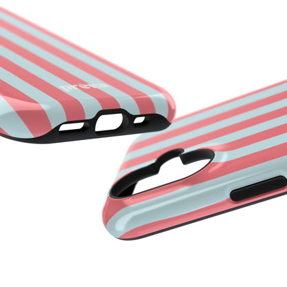 Coral & Teal Stripes Phone Case
