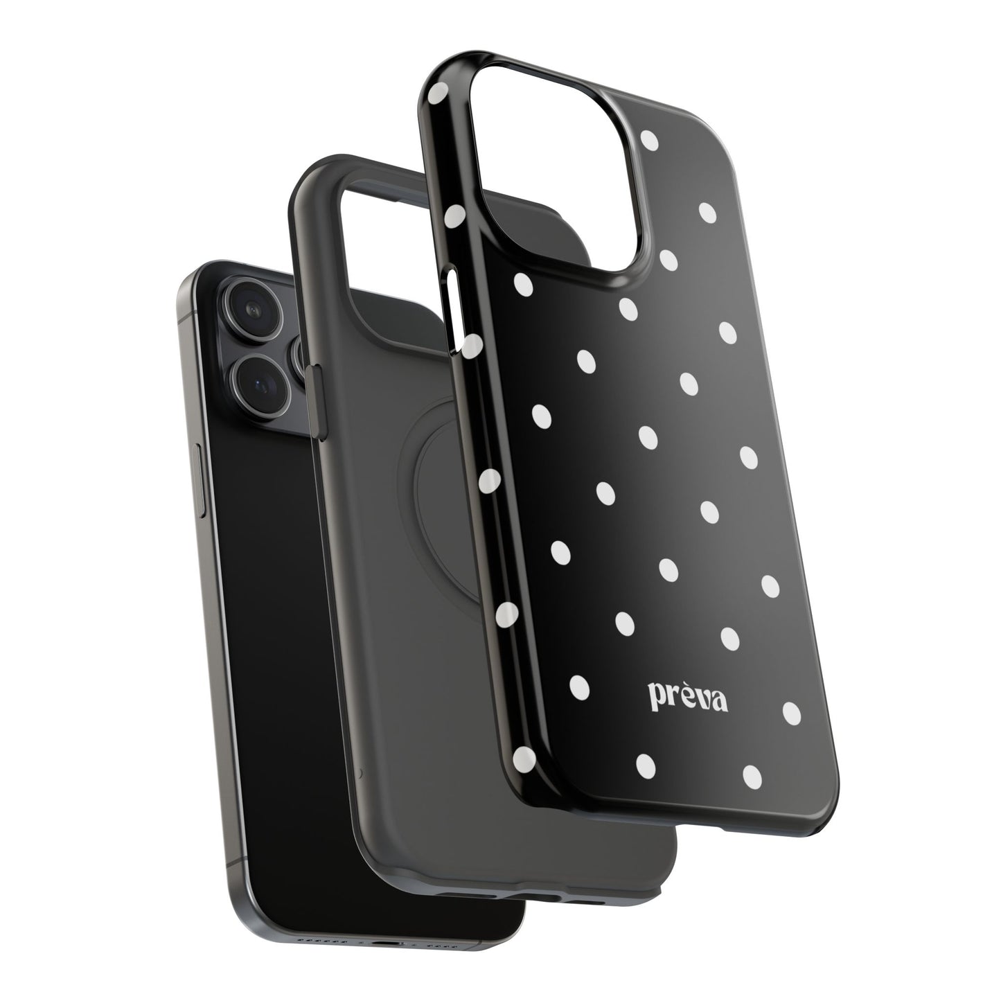 Black with White Polka Dots Phone Case