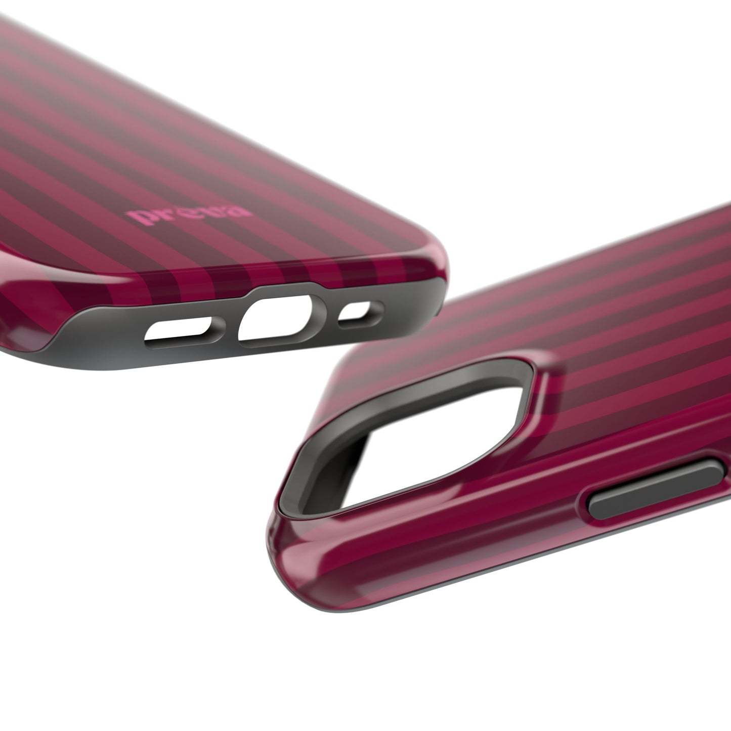 Burgandy Stripes x Ava Dudderar Phone Case