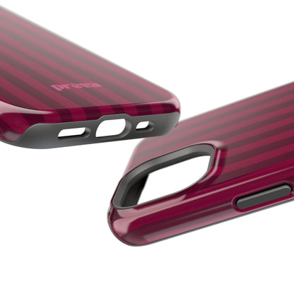 Burgandy Stripes x Ava Dudderar Phone Case