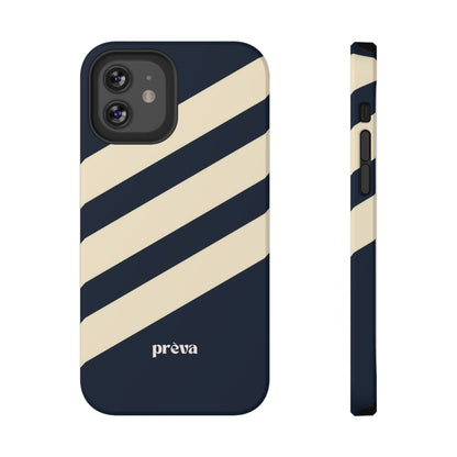 Striped Navy & Cream Phone Case