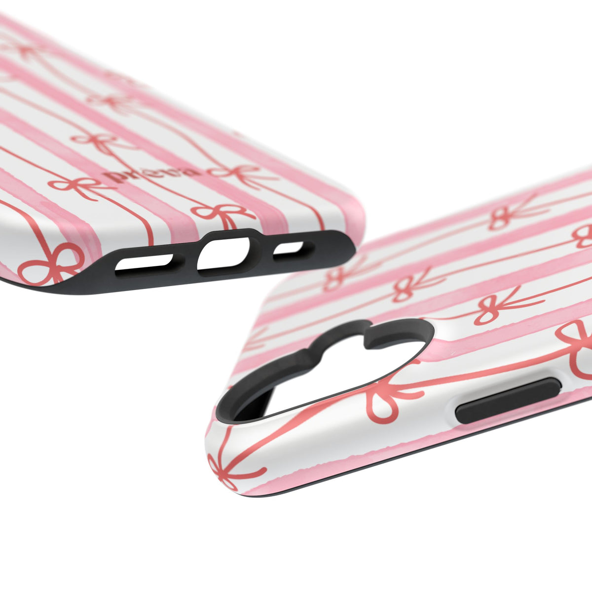 Pink Bow Chain Phone Case