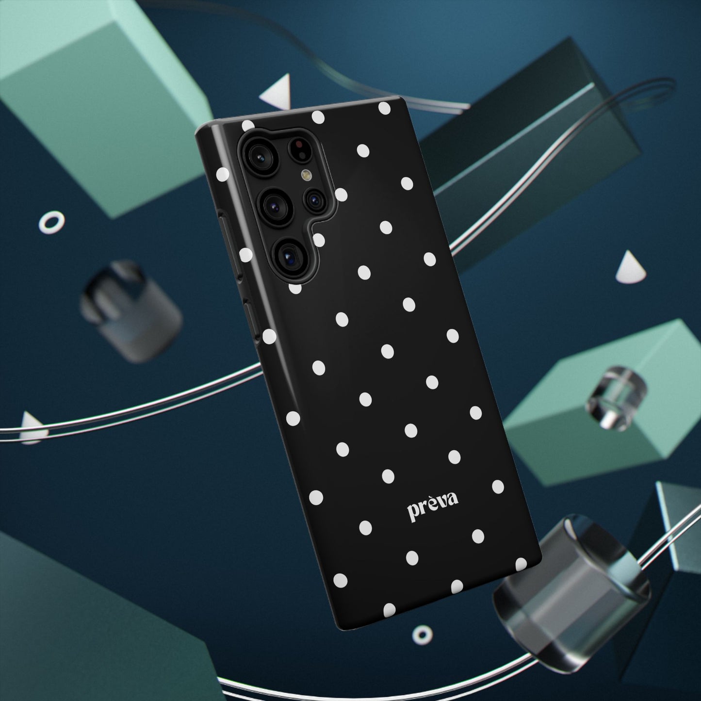Black with White Polka Dots Phone Case